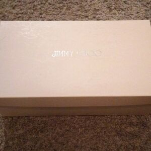 Jimmy choo  black glitter pee toe heels